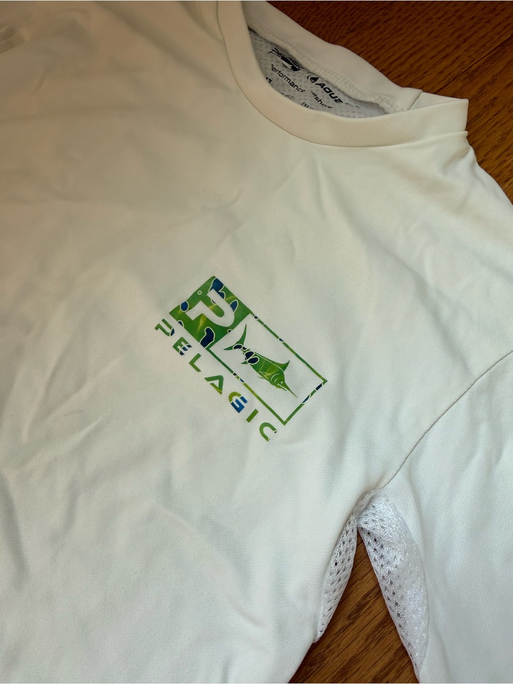 Pelagic Kids White Rashguard with Green Logo